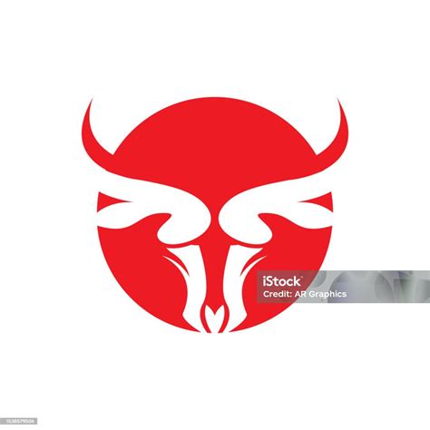 Logo Kerbau Vektor Hewan Peternakan Desain Kepala Kerbau Siluet