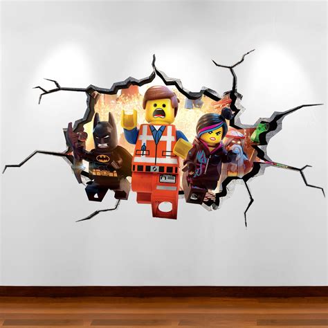 Details About Lego Movie Cracked Wall Explosion Full Colour Wall Art