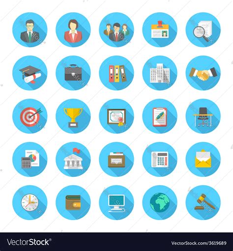 Download for free in png, svg, pdf formats. Round flat resume icons Royalty Free Vector Image