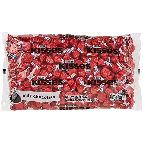 Red Milk Chocolate Hersheys Kisses 410ct Party City