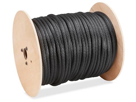 Solid Braided Nylon Rope 12 X 500 Black S 21190 Uline