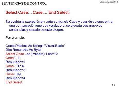 Ejemplos De Select Case En Visual Basic Opciones De Ejemplo