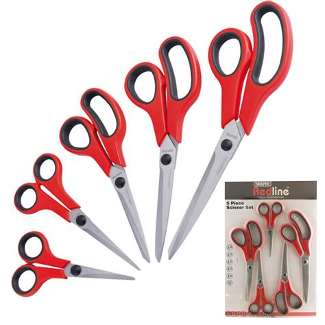 Draper Redline Scissor Set Sewing Kitchen Household General Scissors