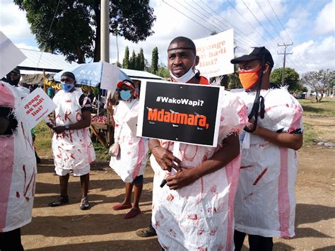 rights activists protest against extrajudicial killings in kwale