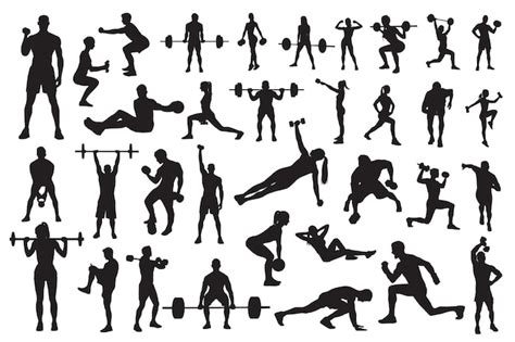 Free Exercise Silhouette Cliparts Download Free Exercise Clip Art