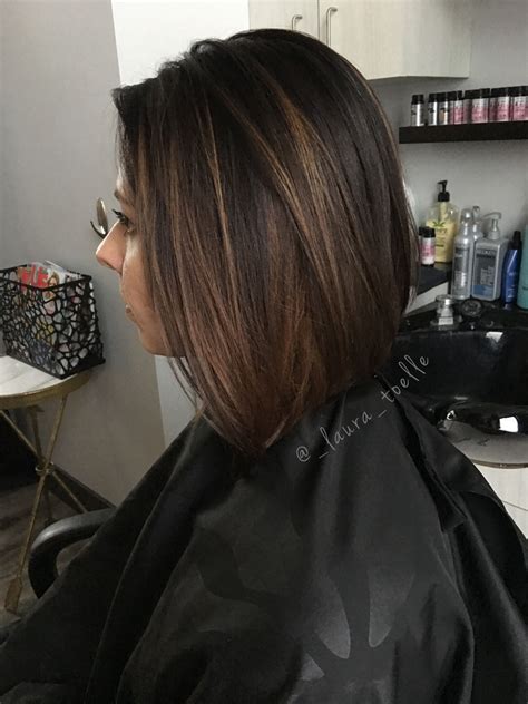 Highlights are the best way to give you appearance a modern look. Short Dark Hair With Caramel Highlights - Best Short Hair ...