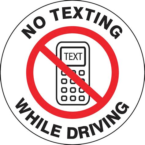 Accuform Label Sign Format Other Format No Texting While Driving