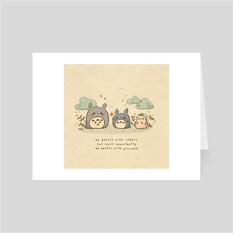 Tiny Totoros My Neighbor Totoro An Art Card By Shen Inprnt