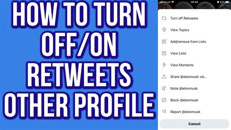 How To Turn Offon Retweets Other Profile In Twitter2023 Youtube