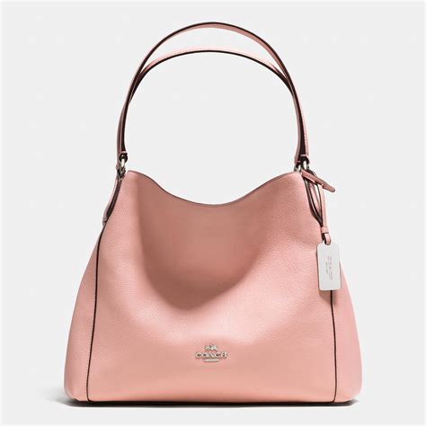 Lyst - Coach Edie 31 Pebbled-Leather Shoulder Bag in Pink