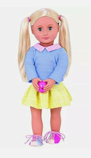 Our Generation Retro Bonnie Rose 18 Doll Blonde Hair With Freckles