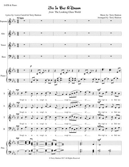 Life Is But A Dream Free Music Sheet