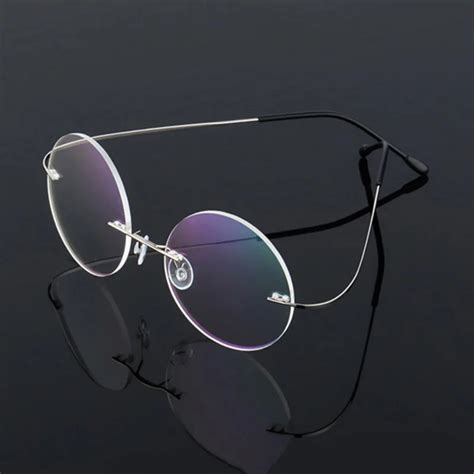 ultra light optical glasses frame flexible titanium alloy memory metal rimless eyeglasses frame