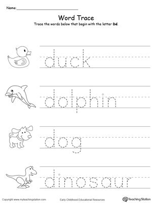 words starting with letter d myteachingstationcom