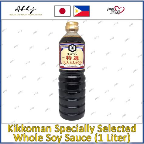 Kikkoman Specially Selected Whole Soy Sauce 1l Originated From Japan