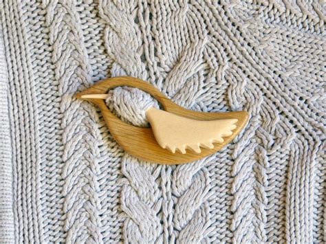 Shawl Pin Wooden Bird Scarf Pin Knitting Accessories Etsy Shawl Pins Knitting Accessories