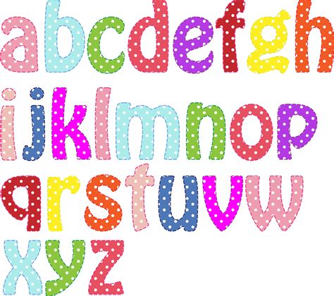 Clipart Colorful Alphabet Lowercase Word Fonts Lettering Fonts