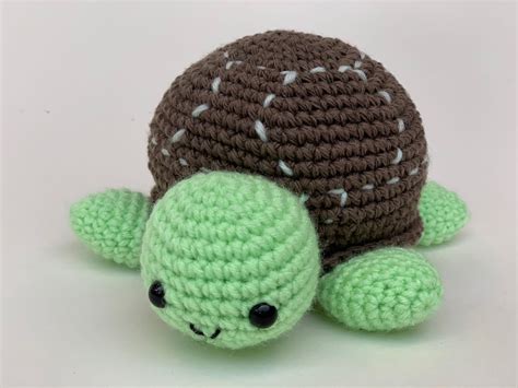 Crochet Turtle Plush Cute Amigurumi Yarn Toy Stuffed Animal