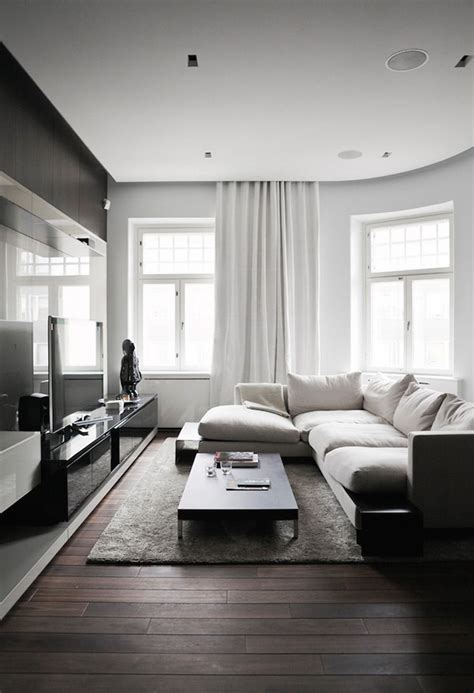 Which wall colors go best with dark hardwood flooring? 30 Timeless Minimalist Living Room Design Ideas | Dark ...