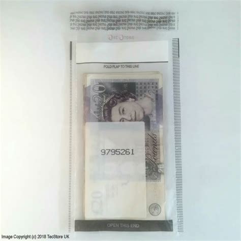 Tamper Evident Bank Note Bags Standard Size Pk 1000 Tecstore Uk