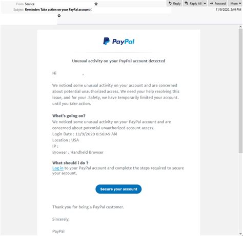 Multi Staged Paypal Themed Phishing Email Scam Hits Inboxes Email Cites Concerns Of “potential