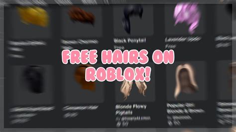 Cool Free Hair In Roblox