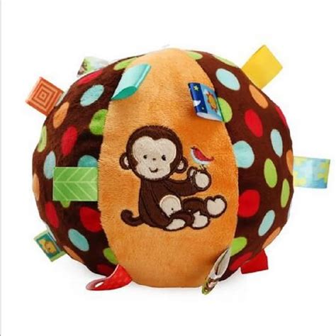Monkey Colorful Baby Ring Bell Ball Toys Kids Educational Cartoon