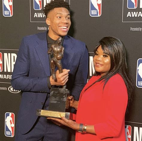 L am my fathers legacy. Giannis Antetokounmpo and his mom at the NBA Awards