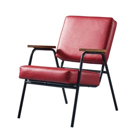 Your metal armchairs stock images are ready. Denver Armchair With Metal Leg & Wood Armrest Red/Black ...