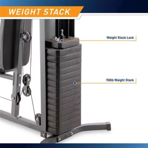Marcy MWM Stack Multifunctional Home Gym Full Body Workout Station Black Piece Ralphs