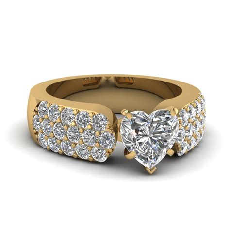 2.0 carat diamond princess round cut engagement ring gold finish size p. 2.00CT Heart Cut Cubic Zirconia Expensive Engagement Ring 14K Yellow Gold Plated - CZ ...