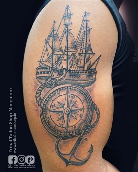 Details 70 Anchor With Compass Tattoo Latest Ineteachers