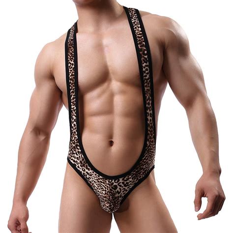 Buy Men S Sexy Mankini Swimsuit Thong Swimwear Underwear Crothess Briefs Underwear Leotard