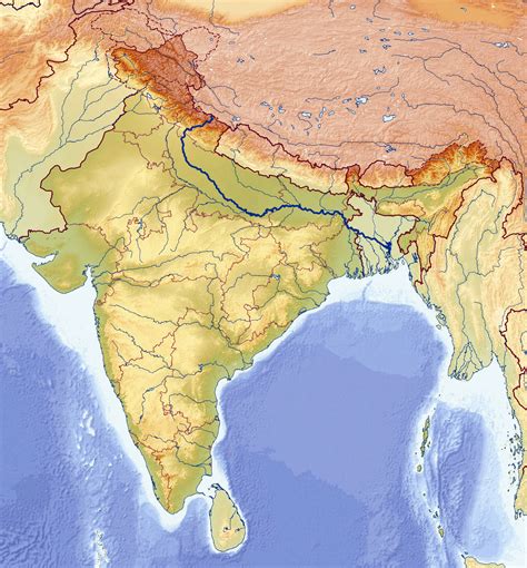 Large Relief Map Of India India Asia Mapsland Maps Of The World