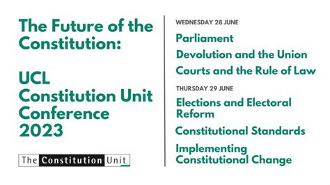 The Future Of The Constitution Constitution Unit Conference 2023 The