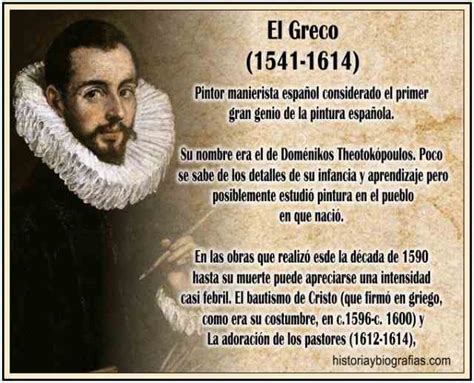 Biografia De El Grecofigura Del Arte Español Y Su Obra Artistica