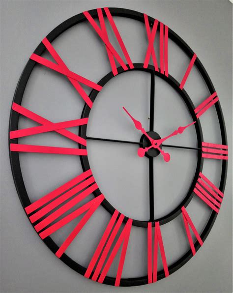Extra Large Metal Wall Clock Rustic Wall Clock Contemporary 48 Etsy