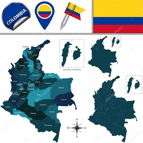 Mapa Colombia Vectores Libres De Derechos Istock