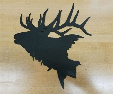Elk Head Metal Wall Art Plasma Cut Decor T Idea Gas Pro Shop