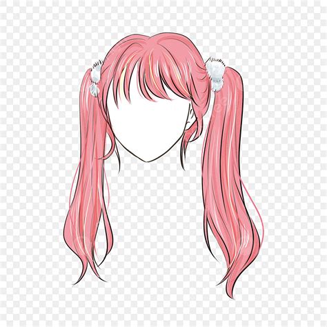 Japanese Anime Hairstyle Png Picture Pink Double Ponytail Japanese