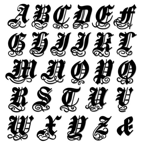 Gotisch Alfabet — Stockvector © Elenabessonova 16306169