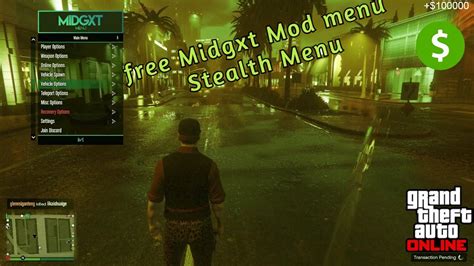 GTA V Midgxt Mod menu + Safe Stealth Menu - YouTube