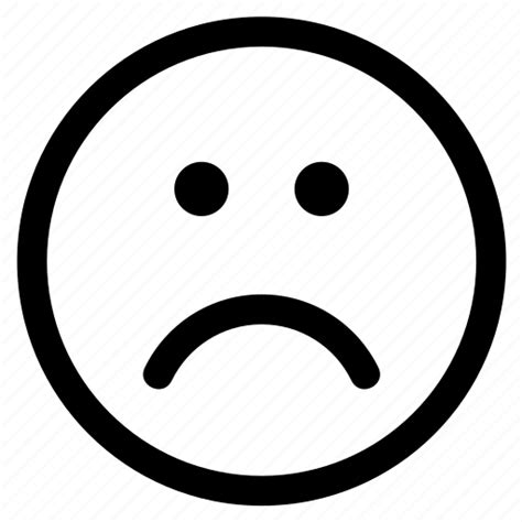 Circle Emoji Emoticon Face Round Sad Unhappy Icon Download On