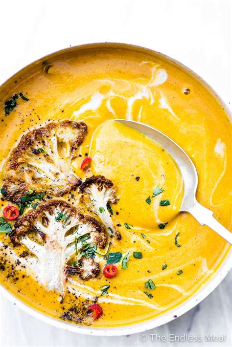 Coconut Curried Cauliflower Soup The Endless Meal®