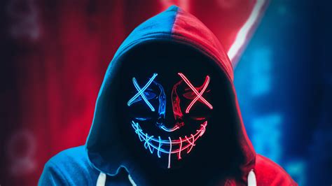 1600x900 Neon Mask Hoodie 4k 1600x900 Resolution Hd 4k Wallpapers Images Backgrounds Photos