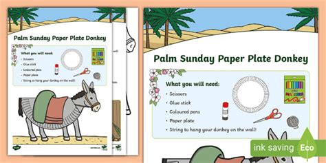 Free Palm Sunday Donkey Craft Activities Twinkl