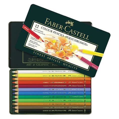 Kredki Rysunkowe Polychromos Faber Castell 12 Kolorów