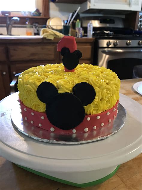 Mickey Mouse first birthday cakes | First birthday cakes, Cake