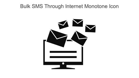 Bulk Sms Through Internet Monotone Icon In Powerpoint Pptx Png And