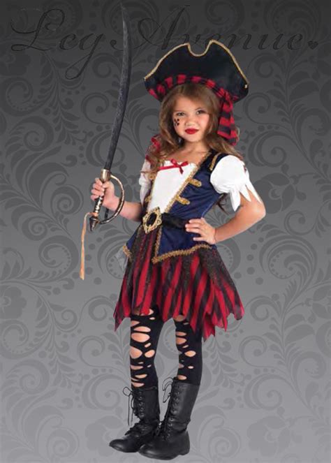 Childrens Deluxe Caribbean Pirate Girl Costume